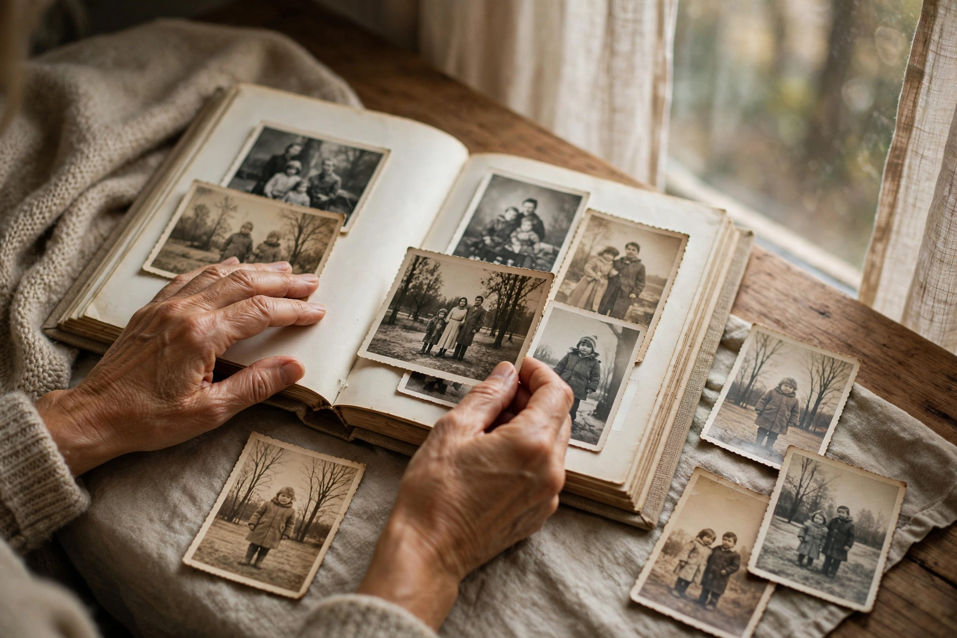 Новогодняя открытка из семейной фотографии: идеи и промты